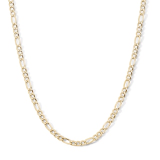 10K Hollow Gold Bonded Figaro Chain
