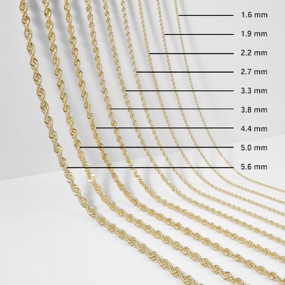 10K Gold Bonded Hollow Rope Chain - 18″