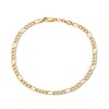 Thumbnail Image 1 of 10K Hollow Gold Bonded Figaro Chain Anklet - 10"
