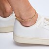 Thumbnail Image 2 of 10K Hollow Gold Bonded Figaro Chain Anklet - 10"