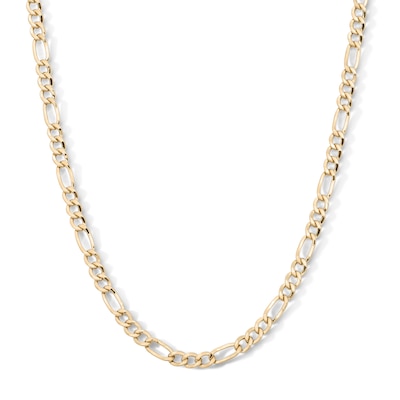 10K Hollow Gold Bonded Figaro Chain