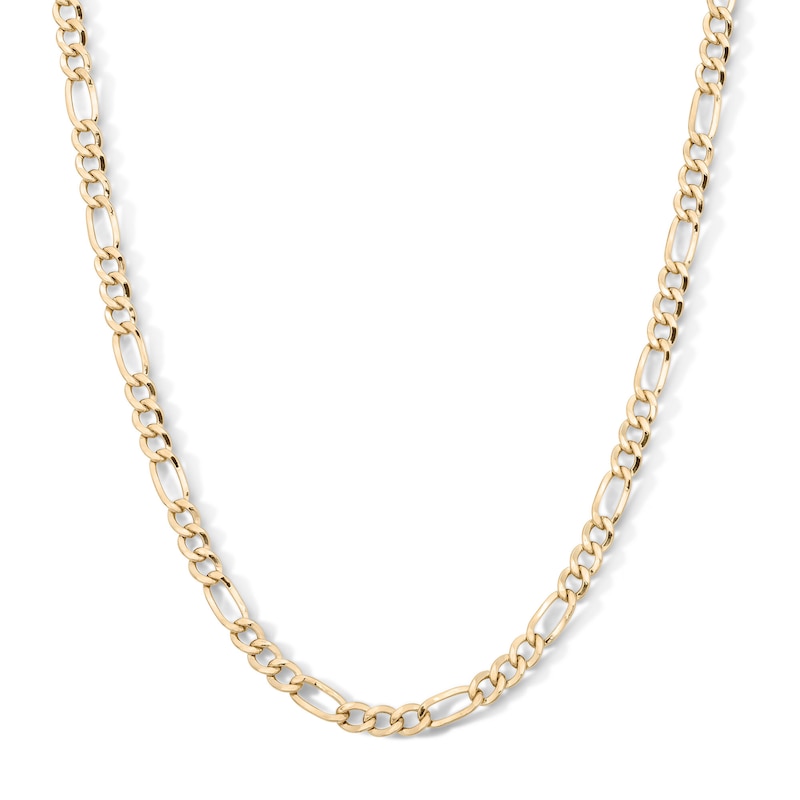 Main Image 1 of 10K Hollow Gold Bonded Figaro Chain - 24″