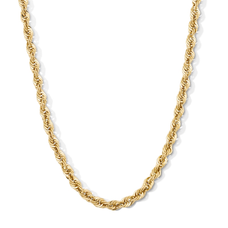 Main Image 1 of 10K Gold Bonded Hollow Rope Chain - 24″