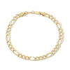 Thumbnail Image 1 of 10K Gold Bonded Figaro Chain Bracelet - 8"