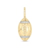 Thumbnail Image 1 of 14K Gold Plated 1/10 CT. T.W. Lab-Grown Diamond Football Necklace Charm