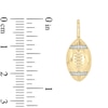 Thumbnail Image 2 of 14K Gold Plated 1/10 CT. T.W. Lab-Grown Diamond Football Necklace Charm