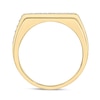 Thumbnail Image 3 of 14K Gold Plated 1/2 CT. T.W. Lab-Grown Diamond Three Row Nugget Ring - Size 10