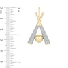Thumbnail Image 2 of 14K Gold Plated 1/6 CT. T.W. Lab-Grown Diamond Baseball Necklace Charm