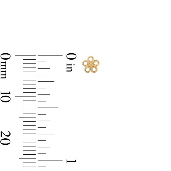 14K Gold CZ Nose Stud Set - 22G 5/16”