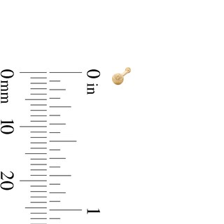 14K Gold CZ Nose Stud Set - 22G 5/16”