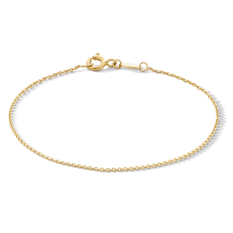 10K Gold Bonded Cable Chain Bracelet - 7"