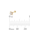 Thumbnail Image 2 of 14K Gold CZ Multi-Stone Star Stud - 18G 5/16"