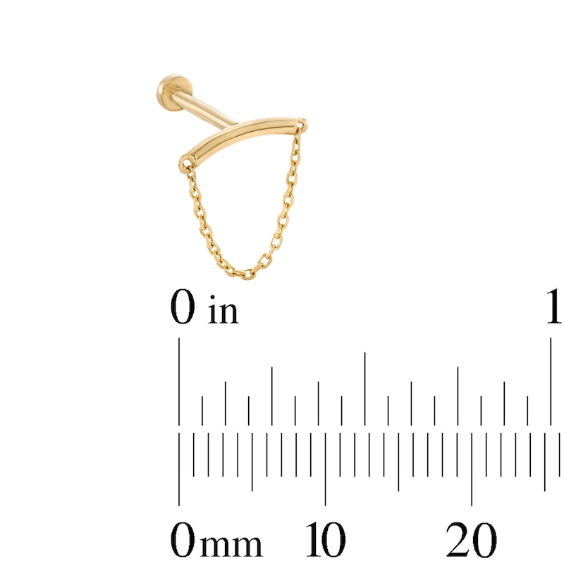 Main Image 2 of 14K Gold Chandelier Chain Stud - 18G 5/16"