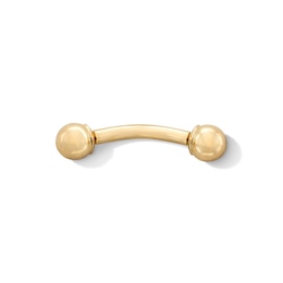 14K Solid Gold Curved Barbell - 16G 5/16"