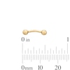 Thumbnail Image 2 of 14K Solid Gold Curved Barbell - 16G 5/16"