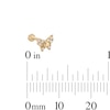 Thumbnail Image 2 of 14K Gold CZ Butterfly Stud - 18G 5/16"