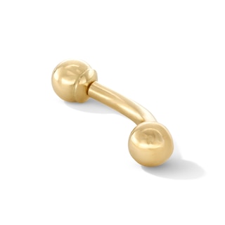 14K Gold Curved Barbell - 16G 3/8"