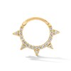 Thumbnail Image 1 of 10K Gold CZ Spiked Hoop - 18G 3/8"
