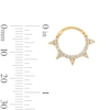 Thumbnail Image 2 of 10K Gold CZ Spiked Hoop - 18G 3/8"