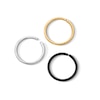 Thumbnail Image 1 of Semi-Solid Stainless Steel and Ion-Plated Tri-Tone Nose Ring Set - 20G 5/16”