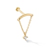 Thumbnail Image 1 of 14K Gold CZ Chandelier Chain Stud - 18G 5/16"