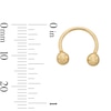 Thumbnail Image 2 of 14K Hollow Gold Horseshoe - 16G 3/8"