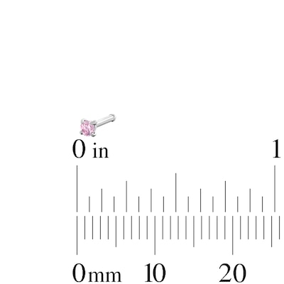Solid Stainless Steel Multi-Color CZ Nose Stud Set - 20G 5/16”