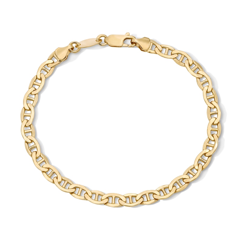 Main Image 1 of 10K Hollow Gold Bonded Mariner Chain Bracelet - 8"