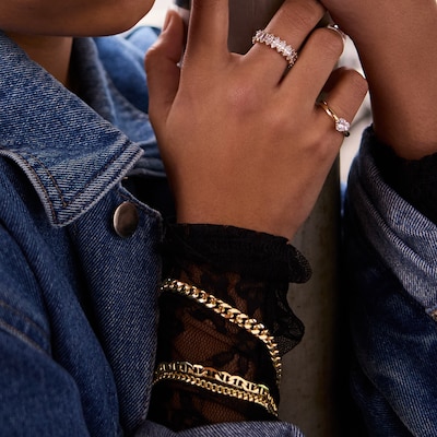 10K Gold Bonded Mariner Chain Bracelet - 8"