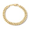 Thumbnail Image 1 of 10K Hollow Bonded Gold Cuban Curb Chain Bracelet - 8"