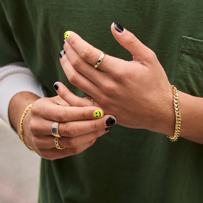 Main Image 3 of 10K Gold Bonded 7.3mm Cuban Curb Chain Bracelet - 8"