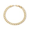 Thumbnail Image 1 of 10K Hollow Gold Bonded Curb Chain Bracelet - 8"