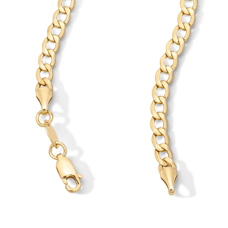 Main Image 2 of 10K Gold Over Sterling Silver Curb Chain - 20"