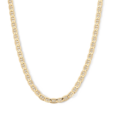 10K Hollow Gold Bonded Mariner Chain