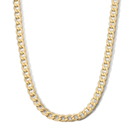 10K Gold Bonded Beveled Curb Chain - 22"