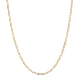 10K Hollow Gold Bonded Mariner Chain - 22″