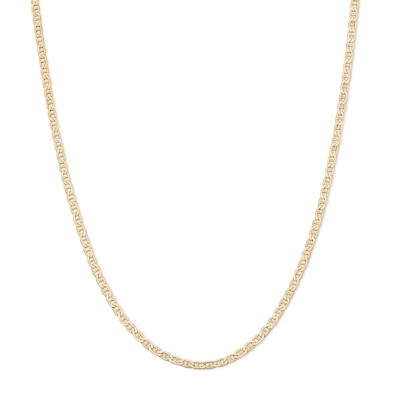 10K Gold Bonded 2.4mm Mariner Chain - 22″