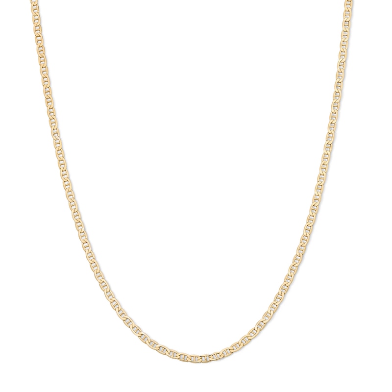 Main Image 1 of 10K Hollow Gold Bonded Mariner Chain - 22″