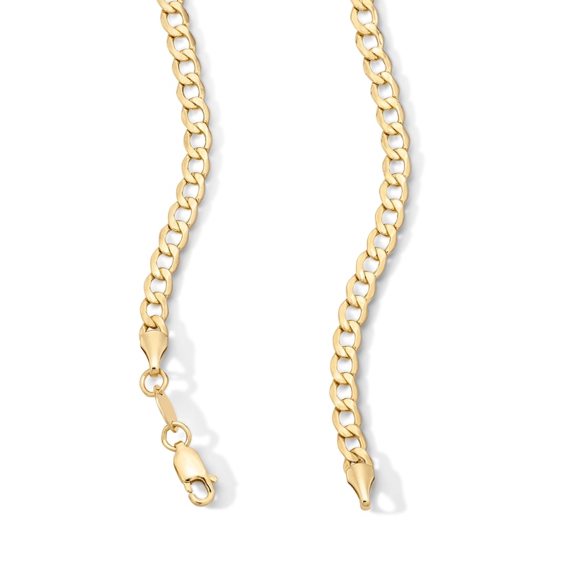 Main Image 2 of 10K Gold Bonded Beveled Curb Chain - 24"