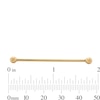 Thumbnail Image 2 of 14K Hollow Gold Industrial Barbell - 14G 1 1/2”