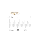 Thumbnail Image 3 of 14K Solid Gold White CZ and Black Crystal Nose Stud and Hoop Set - 24G 3/16"