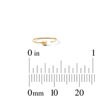 14K Solid Gold White CZ and Black Crystal Nose Stud and Hoop Set - 24G 3/16"