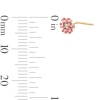 Thumbnail Image 2 of 14K Solid Gold CZ Pink and White L-Shape  Nose Stud - 24G 1/4"