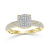 Thumbnail Image 1 of 10K Gold 1/5 CT. T.W. Lab-Grown Diamond Cushion Ring