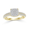 Thumbnail Image 1 of 10K Gold 1/5 CT. T.W. Lab-Grown Diamond Cushion Ring