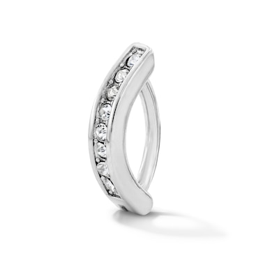 Solid Stainless Steel CZ Hinged Belly Button Clip - 14G 7/16”