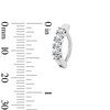 Thumbnail Image 2 of Solid Stainless Steel CZ Five-Stone Hinged Belly Button Clip - 14G 7/16”