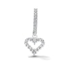 Thumbnail Image 1 of Solid Stainless Steel CZ Heart Clicker Belly Button Ring - 14G 7/16”