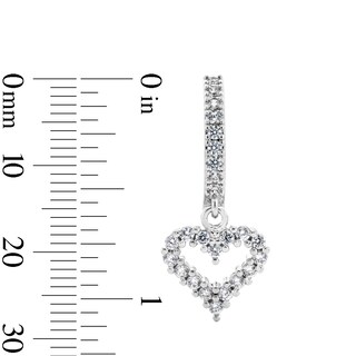 Solid Stainless Steel CZ Heart Clicker Belly Button Ring - 14G 7/16”