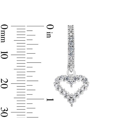 Solid Stainless Steel CZ Heart Clicker Belly Button Ring - 14G 7/16”